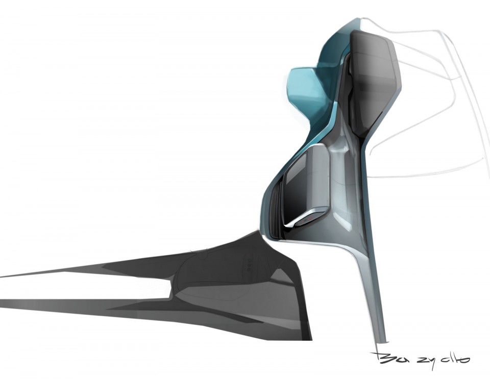 Tableau de bord Design Sketch Peugeot 208 037