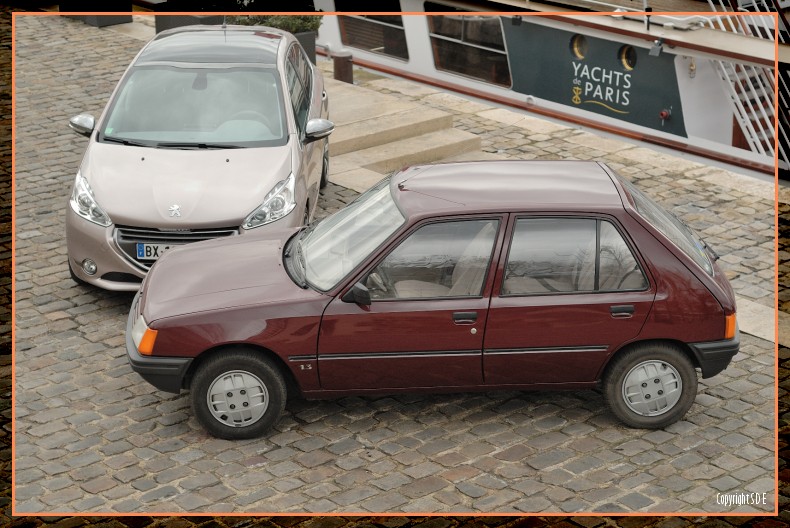 Comparatif Peugeot 208 Féline Blossom Grey et Peugeot 205 GR Bordeaux 017