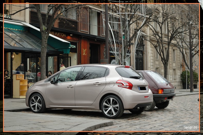 Comparatif Peugeot 208 Féline Blossom Grey et Peugeot 205 GR Bordeaux 020