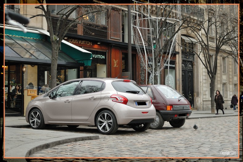 Comparatif Peugeot 208 Féline Blossom Grey et Peugeot 205 GR Bordeaux 022