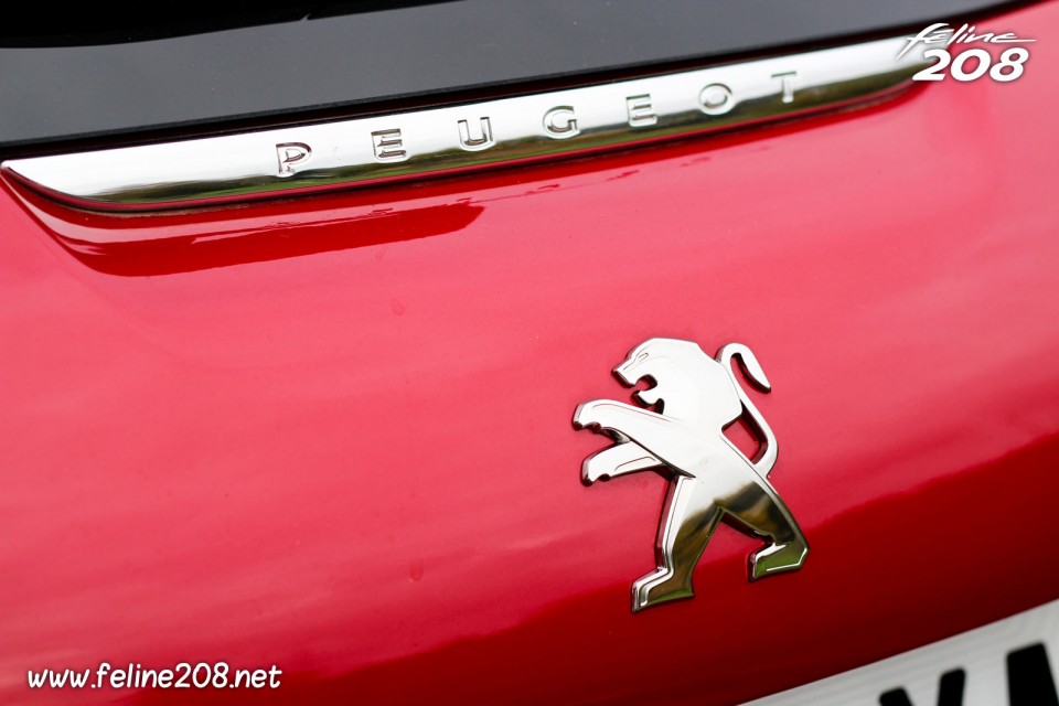 Photo emblème lion coffre Peugeot 208 Active Rouge Rubi - 1.2l e-VTi 82 ETG5 - 1-026
