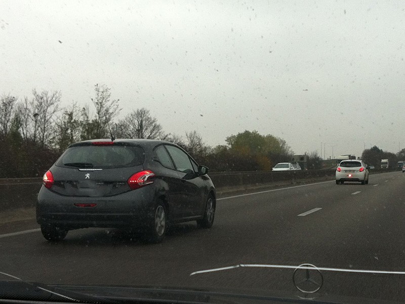 Roulage Peugeot 208 sur l'A13