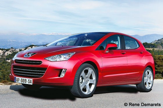 Photo montage Peugeot 208 rouge
