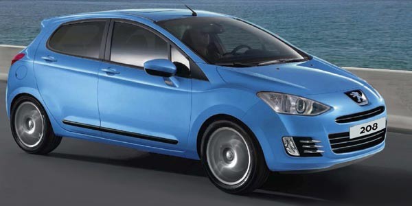Photo montage Peugeot 208 bleu
