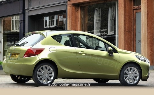 Photomontage Peugeot 208 Jaune Lacerta 2