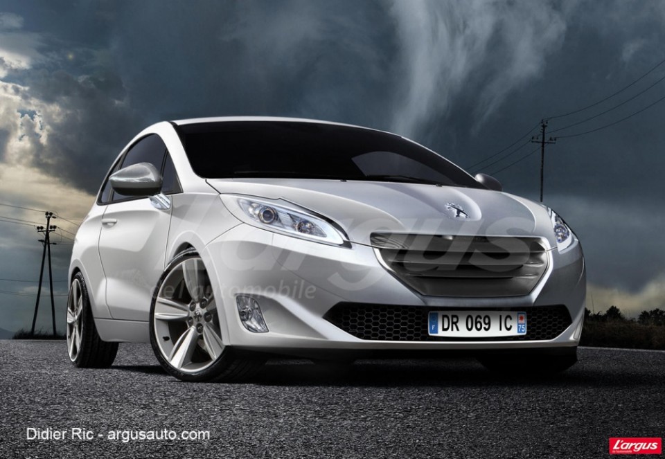 Photo montage Peugeot 208 Blanc