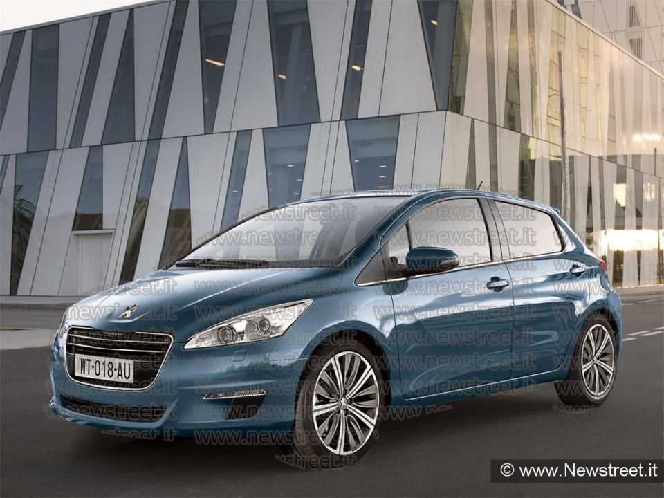 Photo montage Peugeot 208 Berline 5 portes Bleu