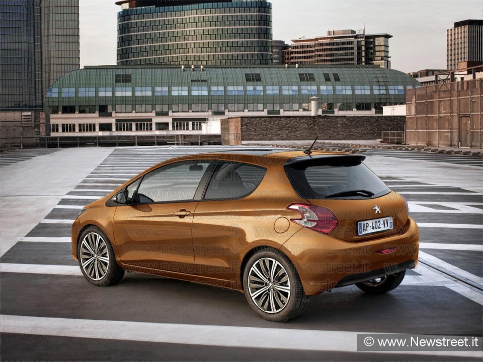 Photo montage Peugeot 208 Coupé 3 portes Orange