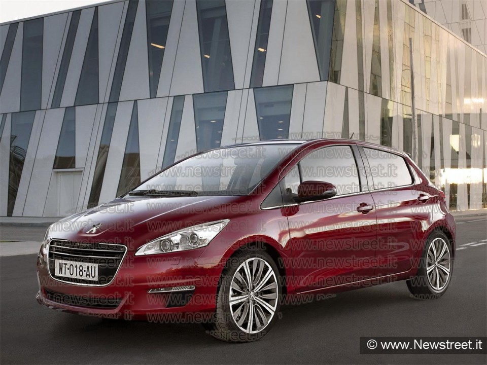 Photo montage Peugeot 208 Berline 5 portes Rouge