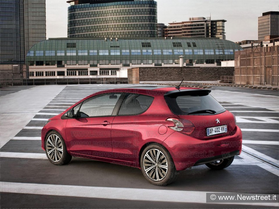 Photo montage Peugeot 208 Coupé 3 portes Rouge