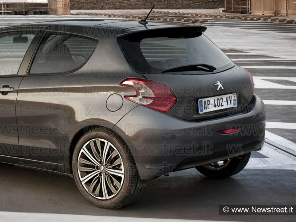 Photo montage Peugeot 208 Coupé 3 portes Détail Arrière