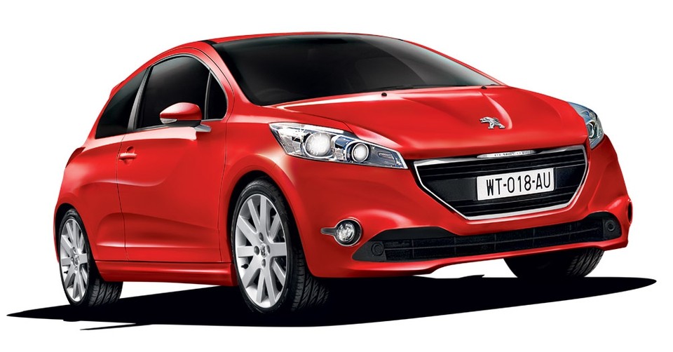 Photomontage Peugeot 208 Rouge