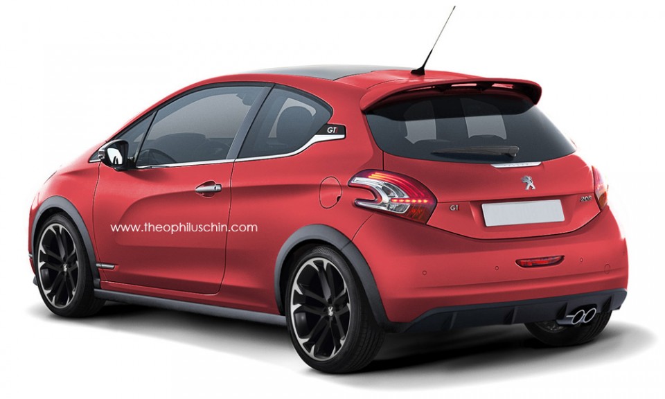 Photomontage Peugeot 208 GTi Rouge 2