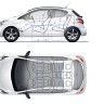 Dimensions intérieures Peugeot 208 051