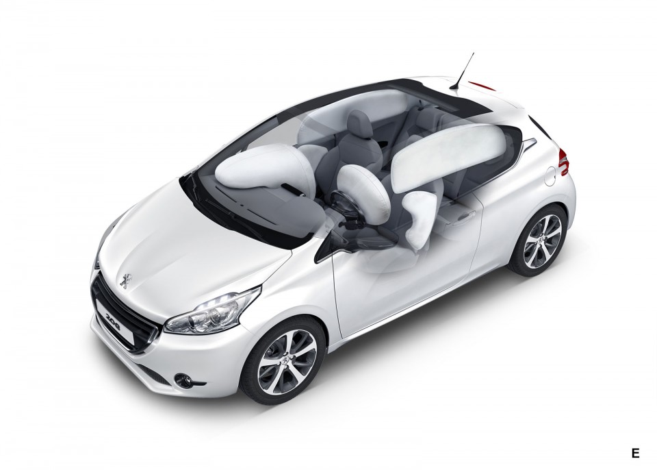 Principaux équipements de sécurité passive - Airbags Peugeot 208 053