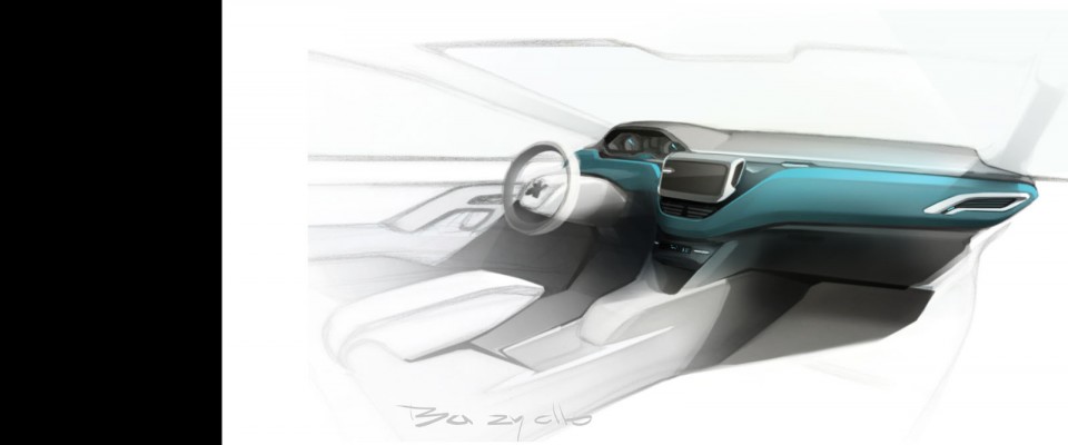 Sketch Intérieur Peugeot 208 065
