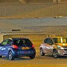 Photo Peugeot 208 Féline Bleu Virtuel et 208 Allure Blossom Grey, version UK (RHD) - 027