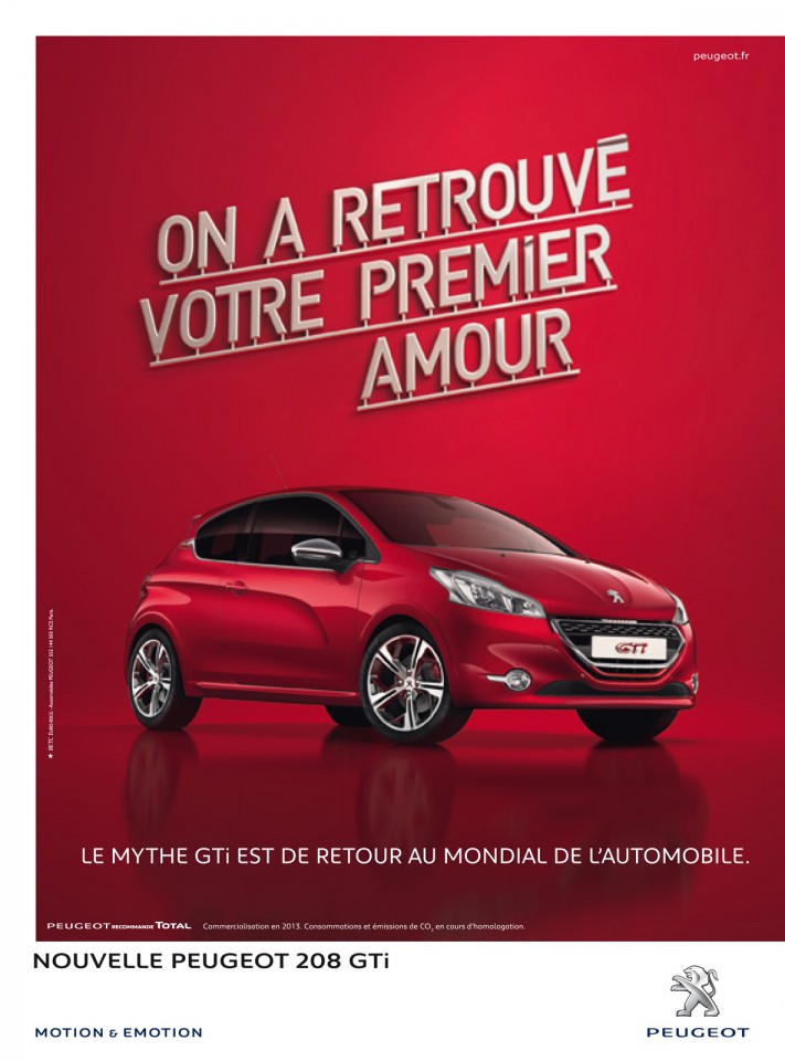 Peugeot 208 GTi Publicité Presse Print - Septembre 2012 - 001