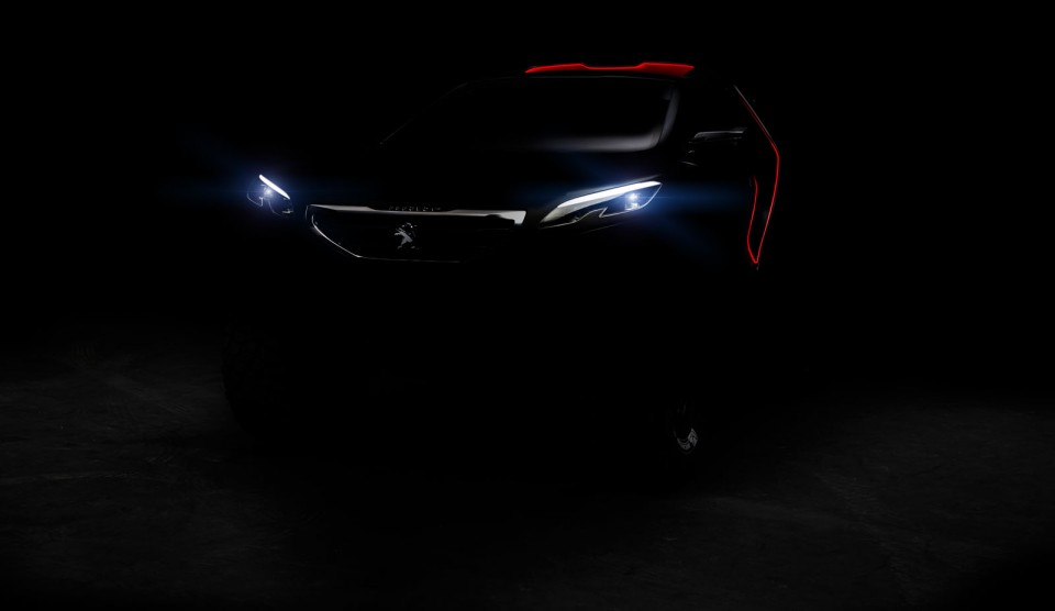 Photo teaser Peugeot 2008 DKR - Peugeot Sport Dakar