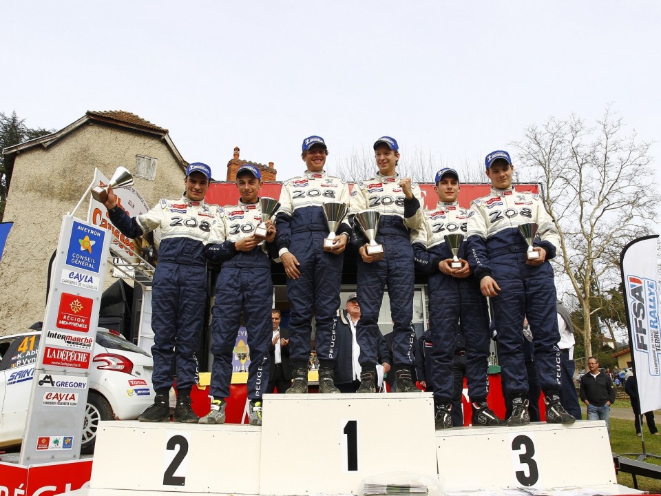 Podium Peugeot 208 R2  - Terre des Causses - 208 Rally Cup France 2013 - 039