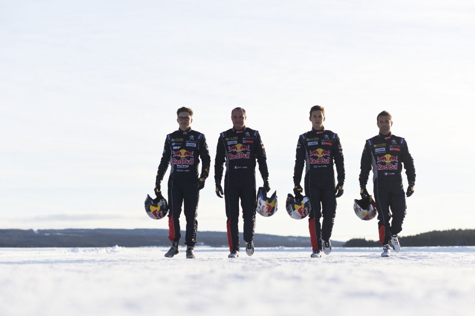 Sebastien Loeb, Kevin Hansen, Timmy Hansen and Davy Jeanney