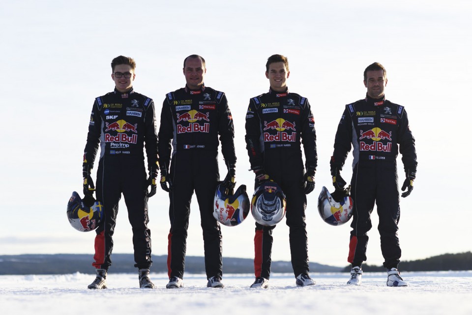 Sebastien Loeb, Kevin Hansen, Timmy Hansen and Davy Jeanney