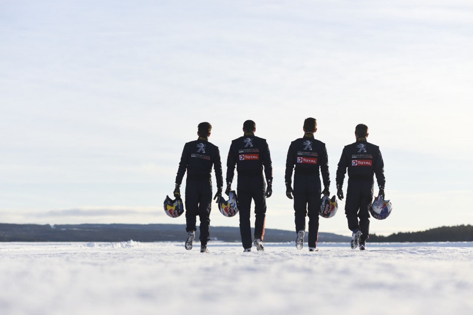 Sebastien Loeb, Kevin Hansen, Timmy Hansen and Davy Jeanney